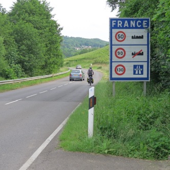 Franse grens, even voorbij Schengen